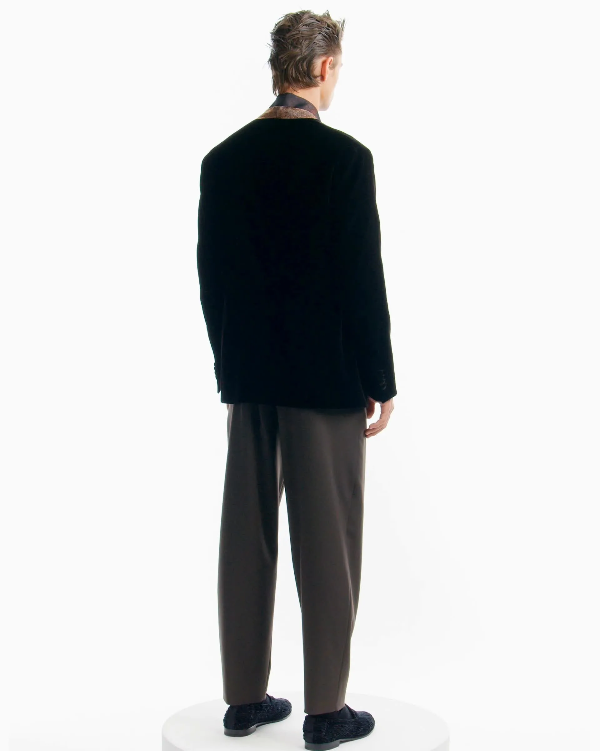 GIORGIO ARMANI シルクラペル ベルベットタキシードジャケット Giorgio's シングルブレスト タキシードジャケット ベルベット