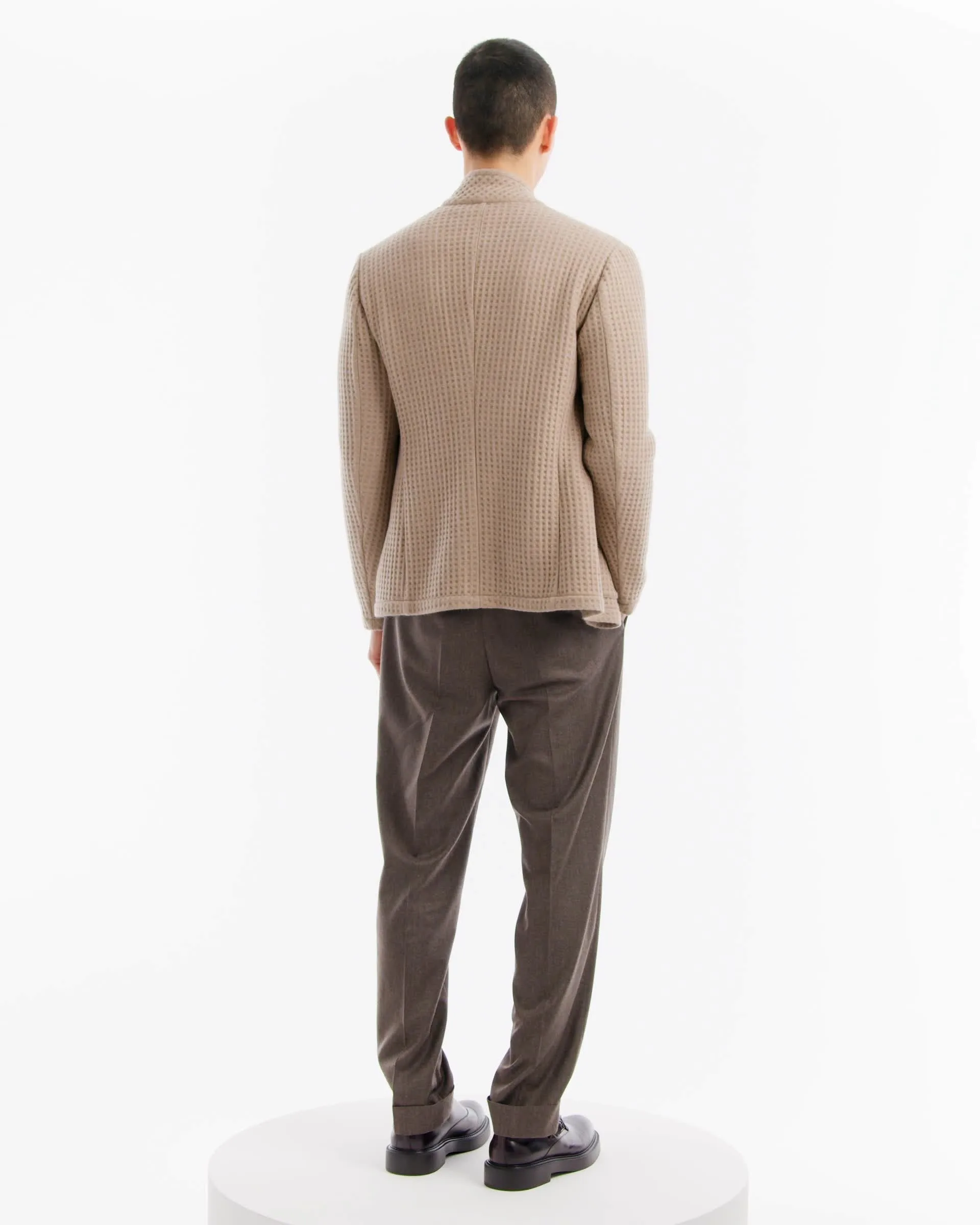 Decrease stockinette stitch alpaca-blend jumper | Emporio Armani