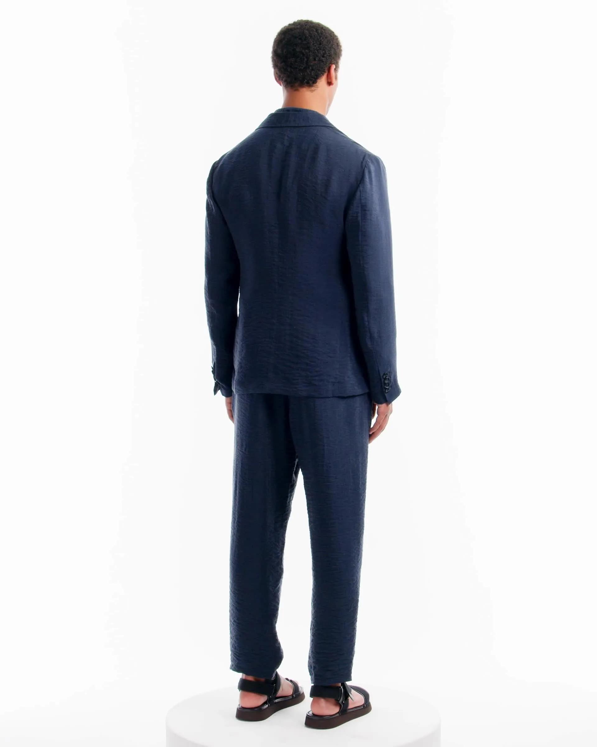 Single-breasted jacket in jacquard cupro | Giorgio Armani