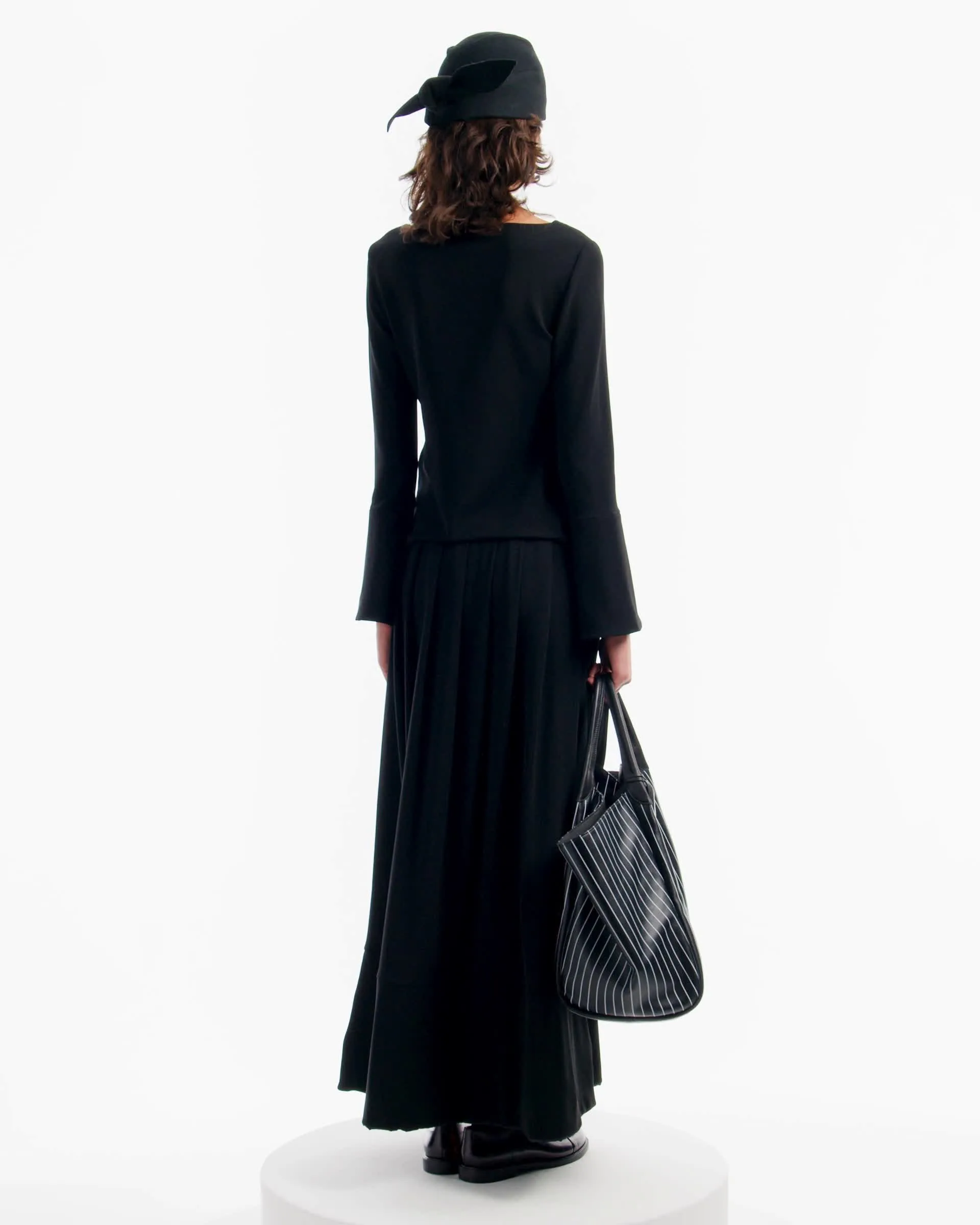 Crêpe jersey long skirt with darts | Emporio Armani