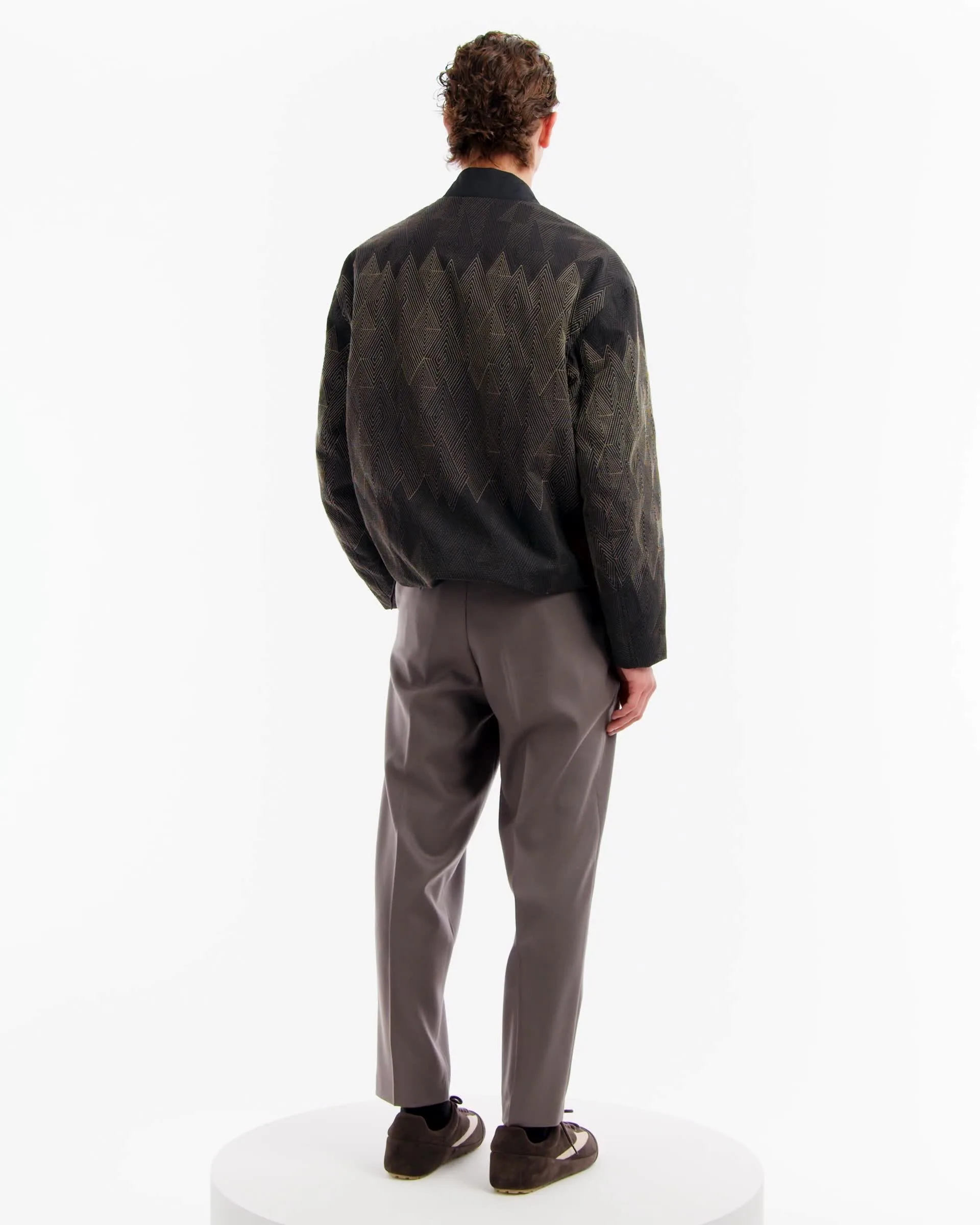 トップス EMPORIO ARMANI ARCHIVE LAYERED KNIT US Exclusive op-art motif virgin-wool jumper | Emporio Armani
