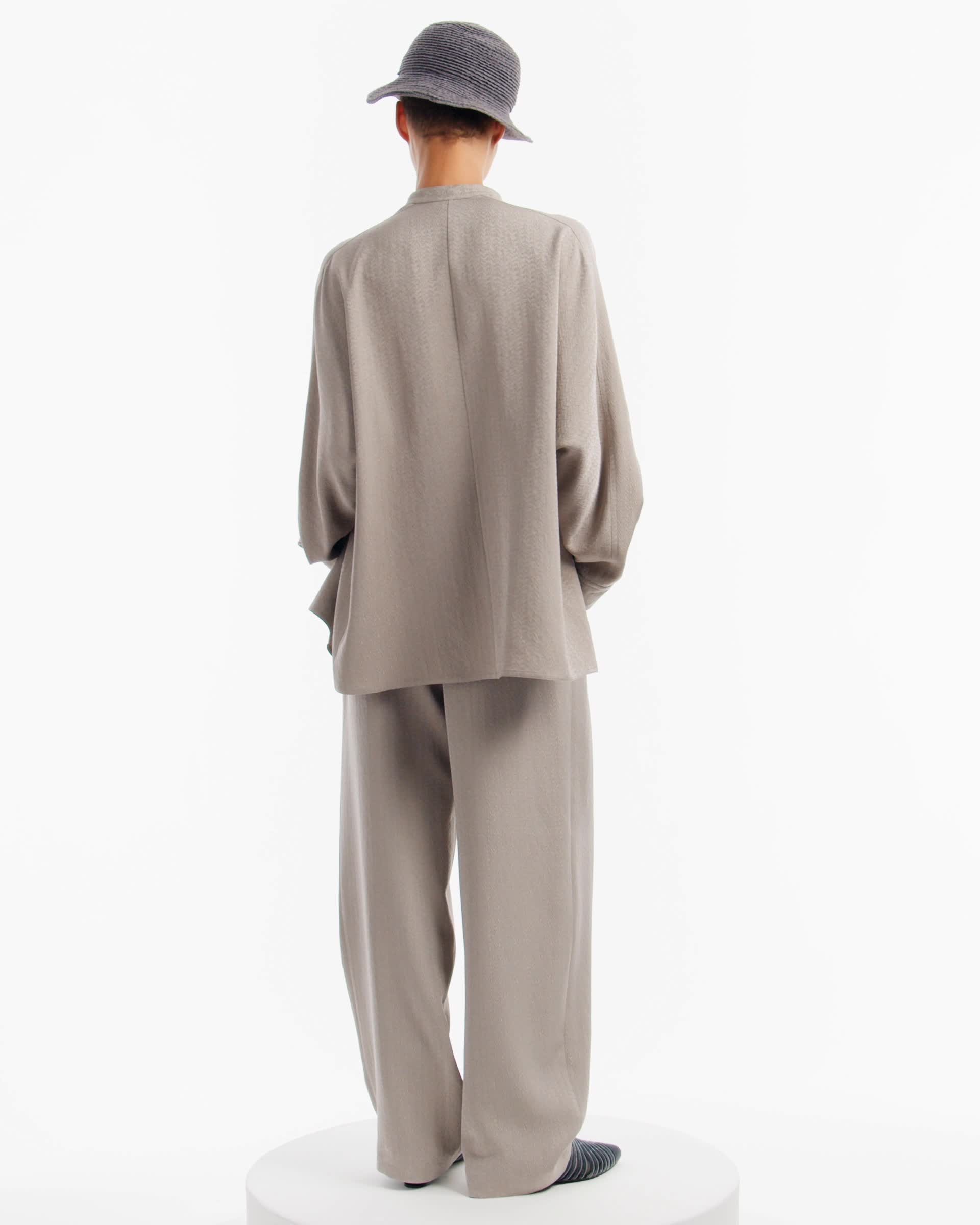 ランウェイ GIORGIO ARMANI ビスコース ジャカード セットアップ シャツジャケット ビスコース／ウール／シルク ジャカード