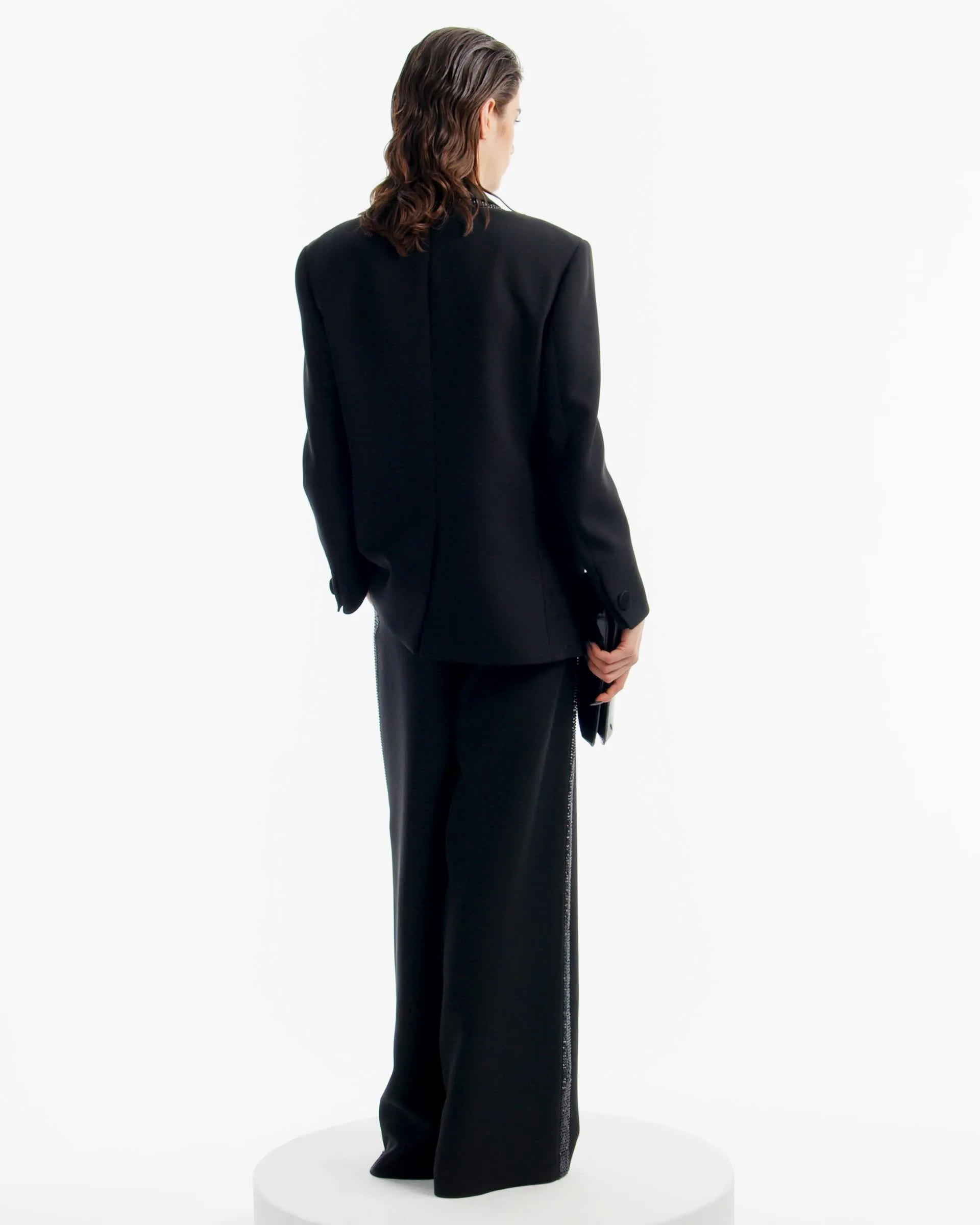 GIORGIO ARMANI Oversize silk trouser ジオルジオ アルマーニ Wide-leg silk trousers | Giorgio Armani