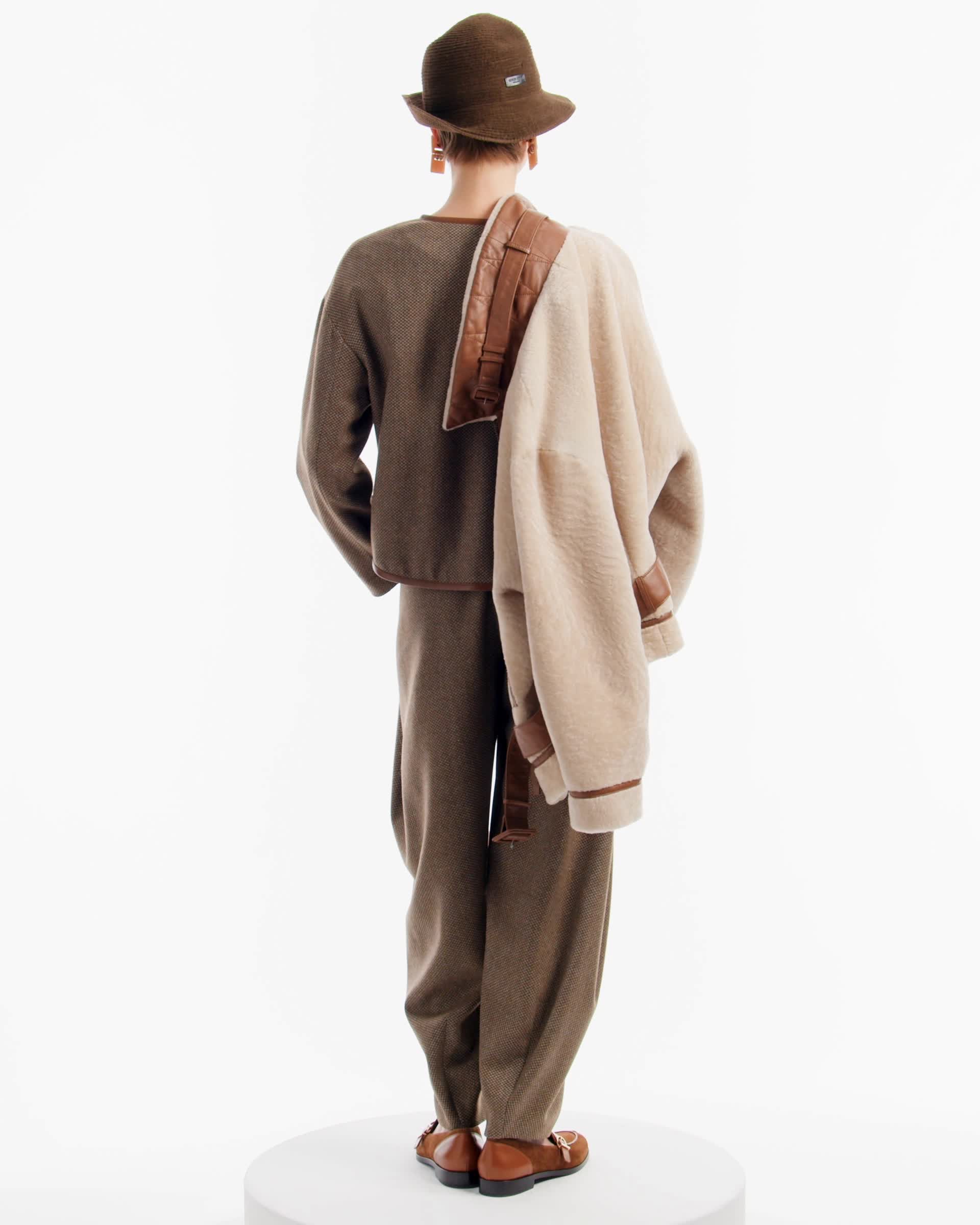 バージンウール混★ラグジュアリーワンピース★ GIORGIO ARMANI ZUCCa / S エスニックフラワージャージィー / ワンピース(M